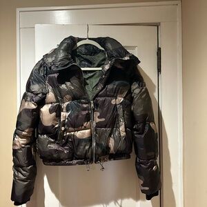 Bershka Camouflage Puffer Jacket NWOT
